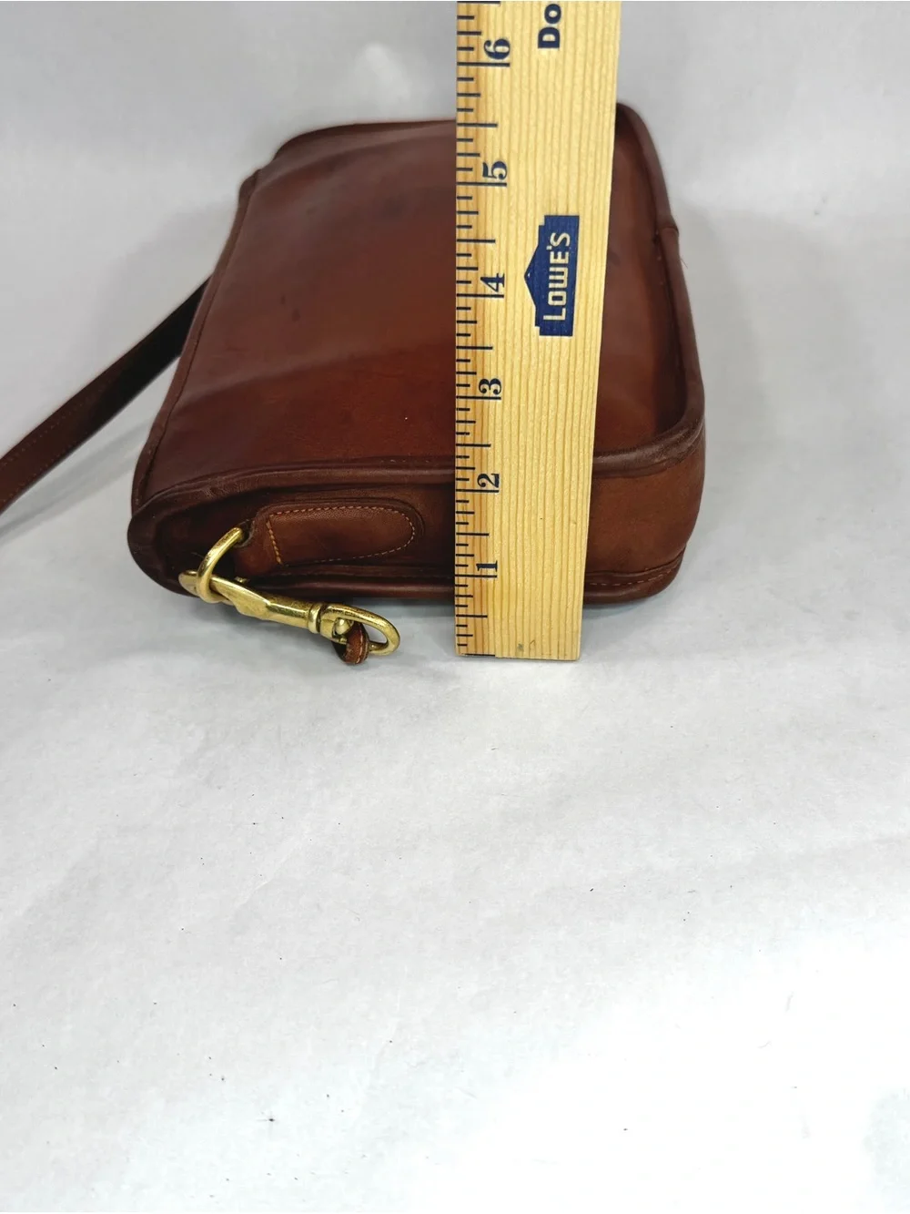 Vintage Coach Basic Bag 9455 British Tan Leather Shoulder Bag Made in USA